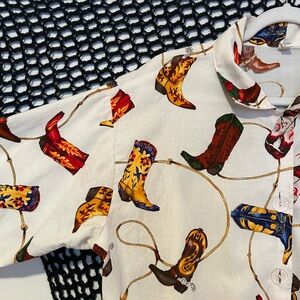 Cowboy Boot Button Up